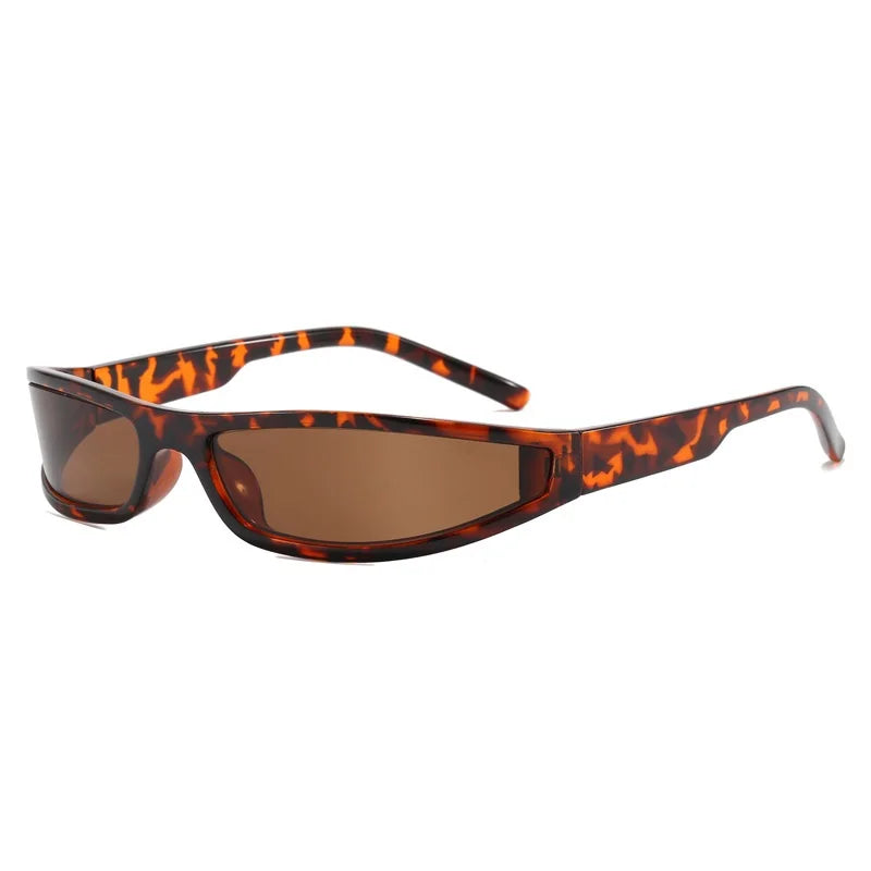 Y2K Narrow Rectangle Wrap Around Sunglasses