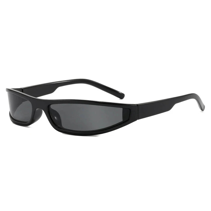 Y2K Narrow Rectangle Wrap Around Sunglasses