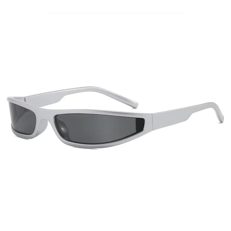 Y2K Narrow Rectangle Wrap Around Sunglasses